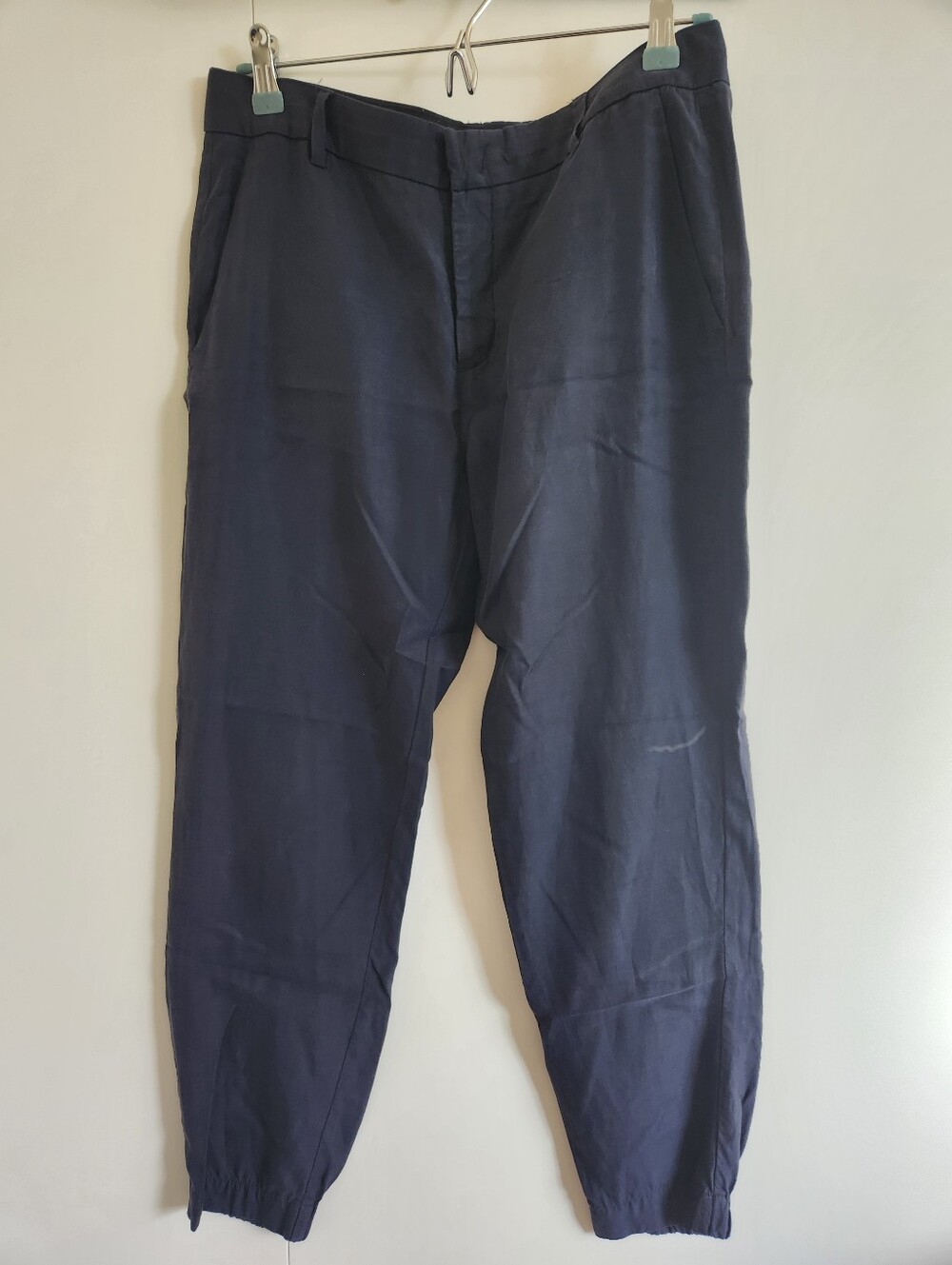 Vince Navy Tapered Jogger Pants Pull On Ankle Trouser Size 6